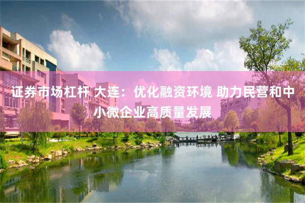 证券市场杠杆 大连：优化融资环境 助力民营和中小微企业高质量发展