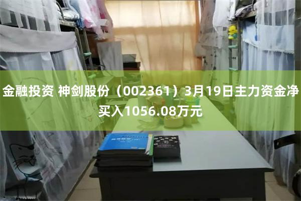 金融投资 神剑股份（002361）3月19日主力资金净买入1056.08万元