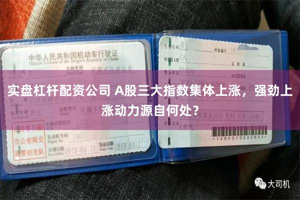 实盘杠杆配资公司 A股三大指数集体上涨，强劲上涨动力源自何处？